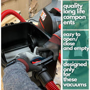 Reusable dust bag for Metabo, Starmix, 3M and BTI emptied and shaken out for reuse