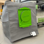 Reusable dust bag for Festool CLEANTEC 36 laid flat showing full bag shape