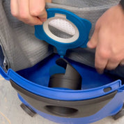 Reusable dust bag for Nilfisk Aero fitted inside the dust extractor