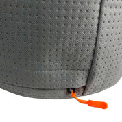 Close-up of the reusable dust bag fabric and collar for Numatic Henry XL, Charles and George