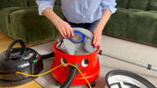 Reusable dust bag for Numatic Henry laid flat showing full bag shape