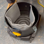 Reusable dust bag for V-Tuf MINI shown with dust extractor accessories